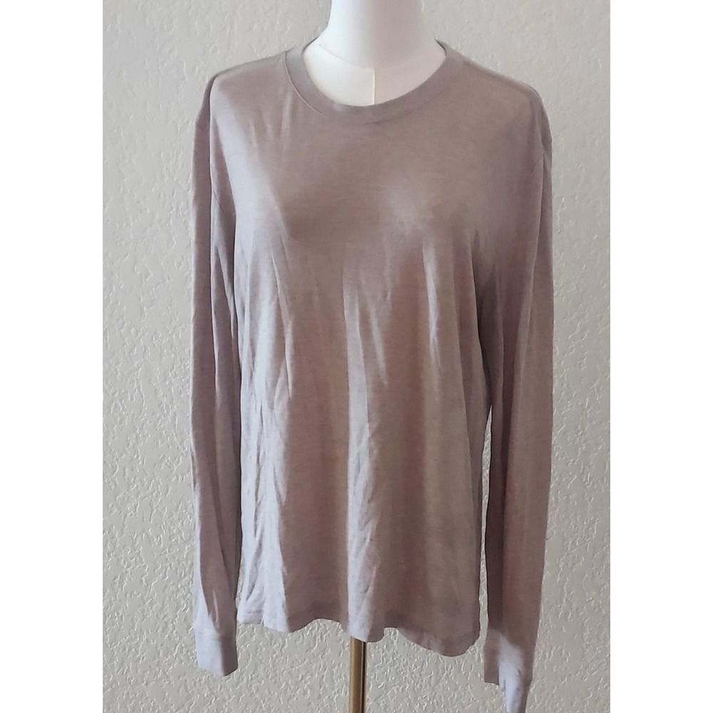 Allbirds WOMENS SIZE M Natural Run Beige Tee Shirt Merino Wool Running Hiking